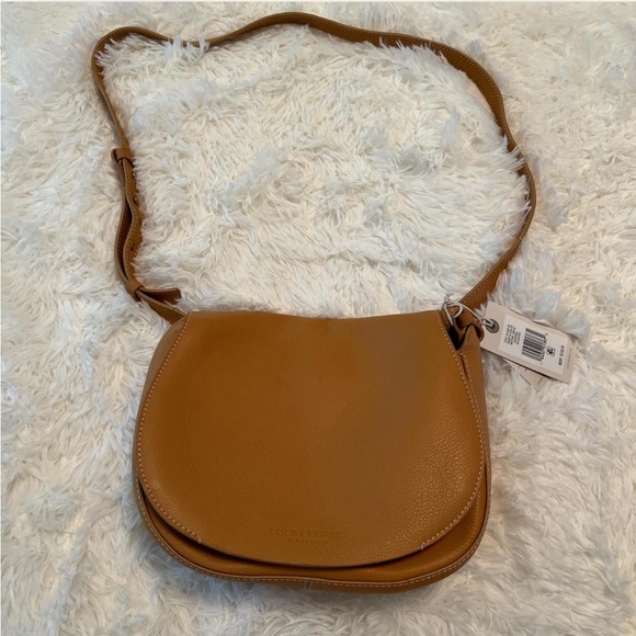 Lucky brand NWT Golden brown saddle crossbody bag - Picture 1 of 10